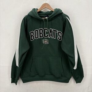 Ohio Bobcats Hoodie Pullover Mens Large Green College Football Pro Player Sports
